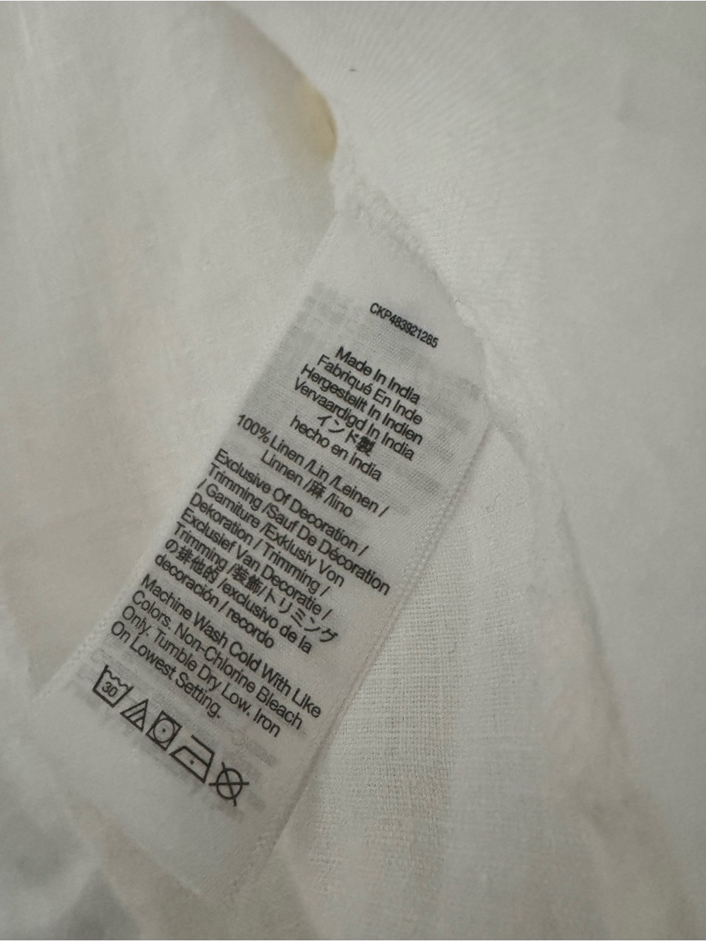 Madewell XS Linen Resort Top Button-Up Shirt in White - Picture 10 of 10